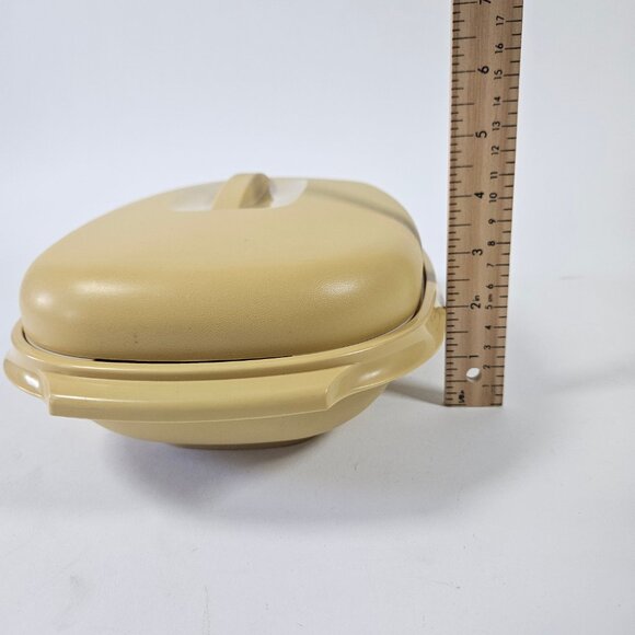VTG Tupperware 3PC Steamer Serving Bowl Harvest Gold 1273-5 1274-4 1275-4 Canada - Picture 16 of 16